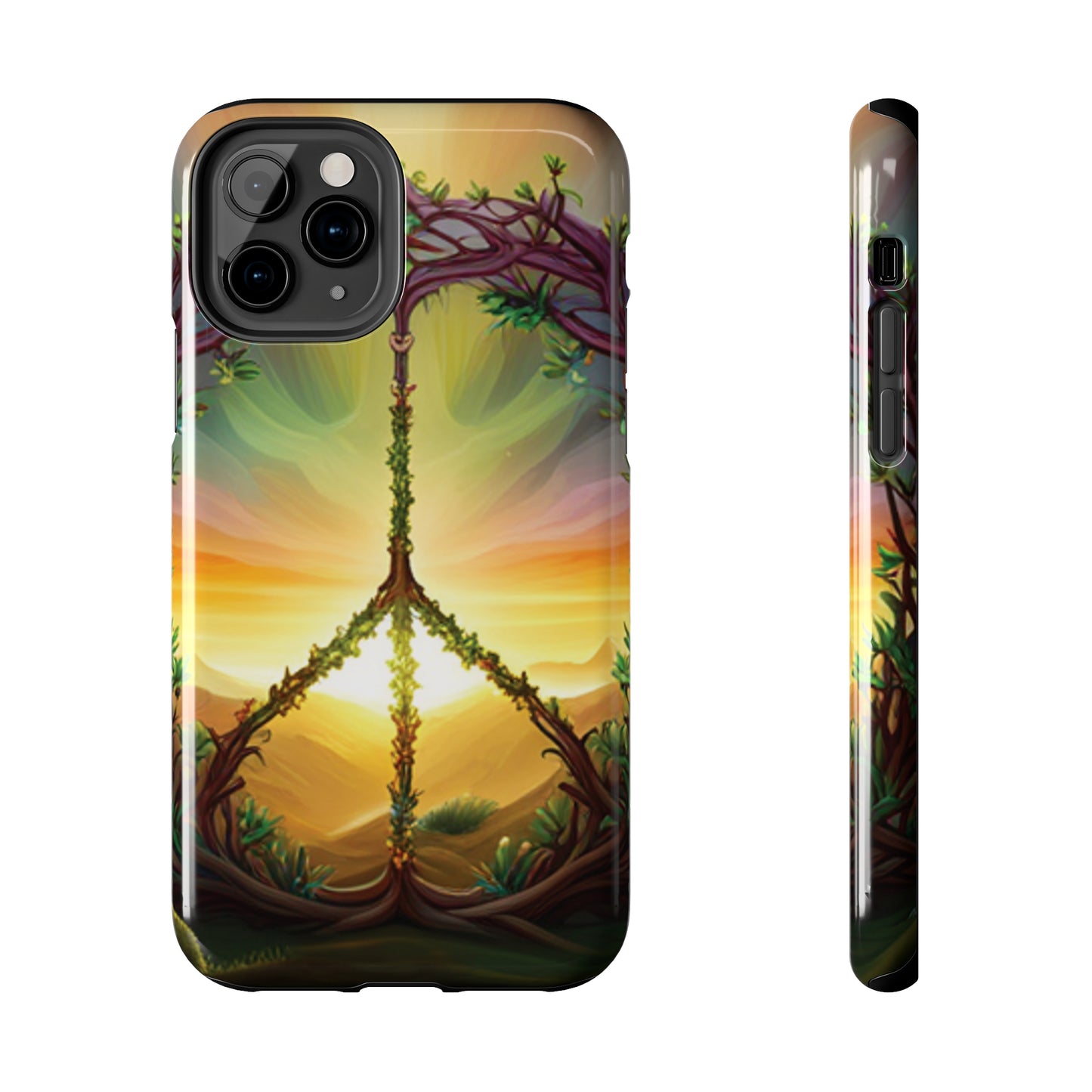 Strong Apple iPhone Case Ft. Peace Sign (Choose Peace)