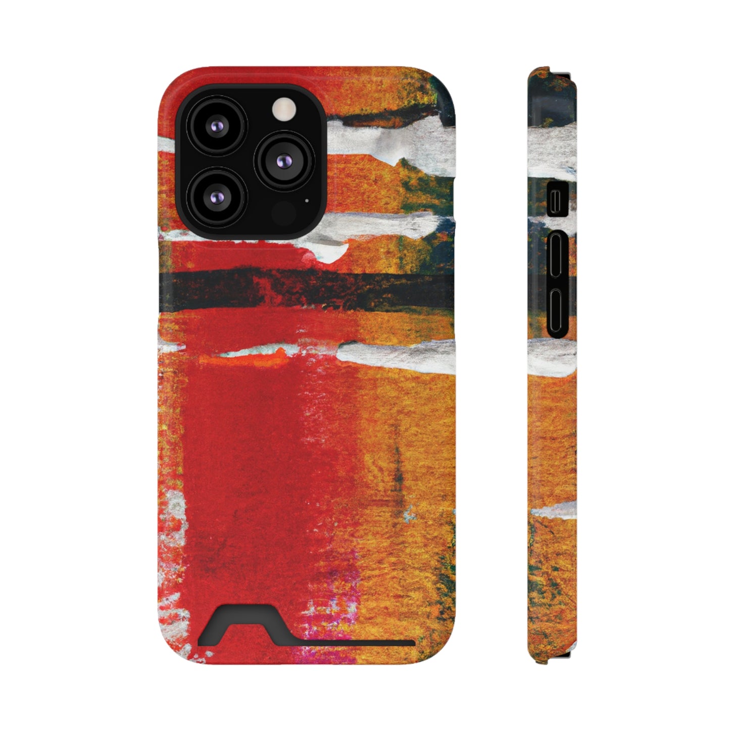 iPhone 13 and Samsung S21, S22 Cases with Card Holder Ft. Abstract New Mexico Desert