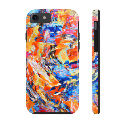 Tough Apple iPhone Case Ft. Abstract Blue and Orange