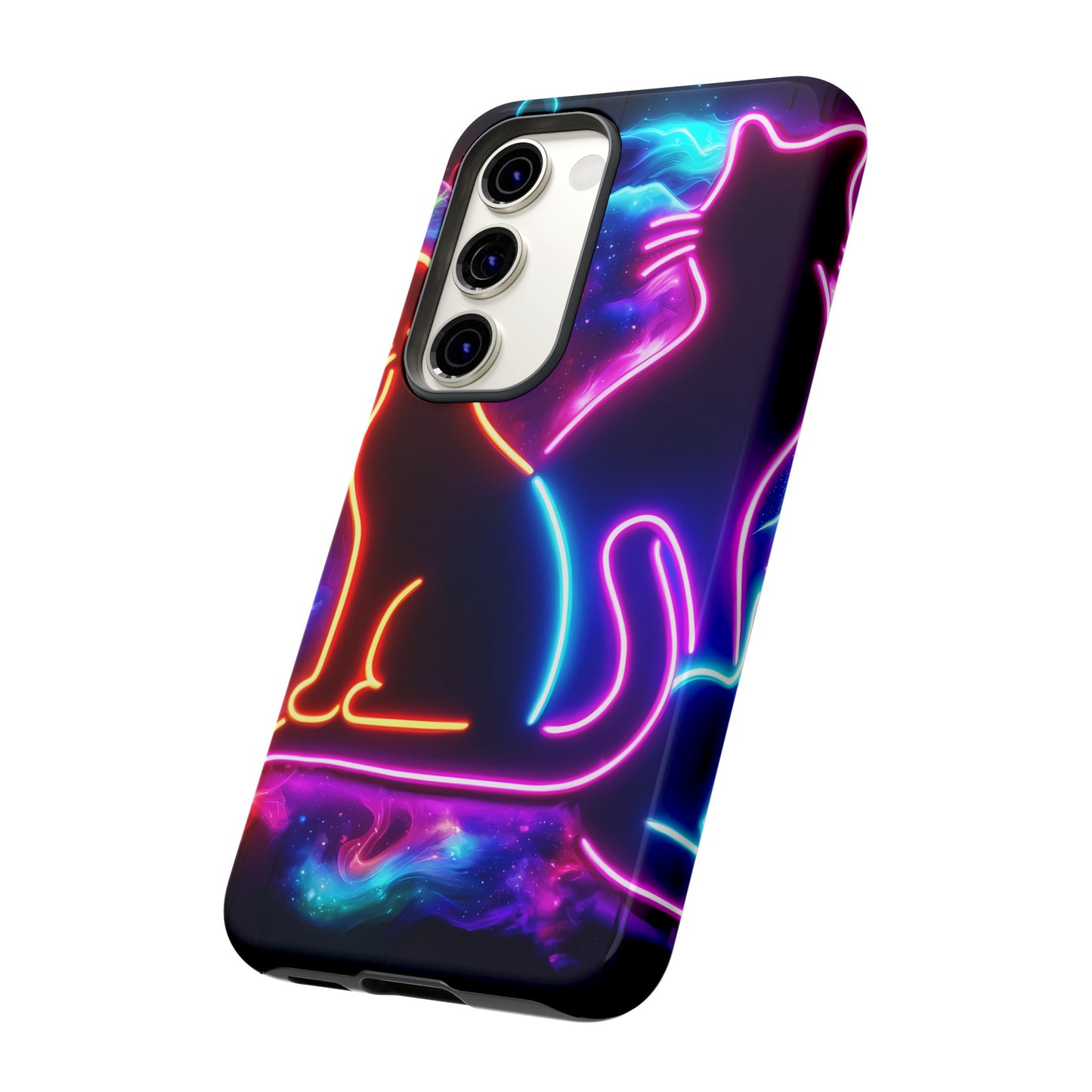 Tough Phone Case Ft. Neon Cats