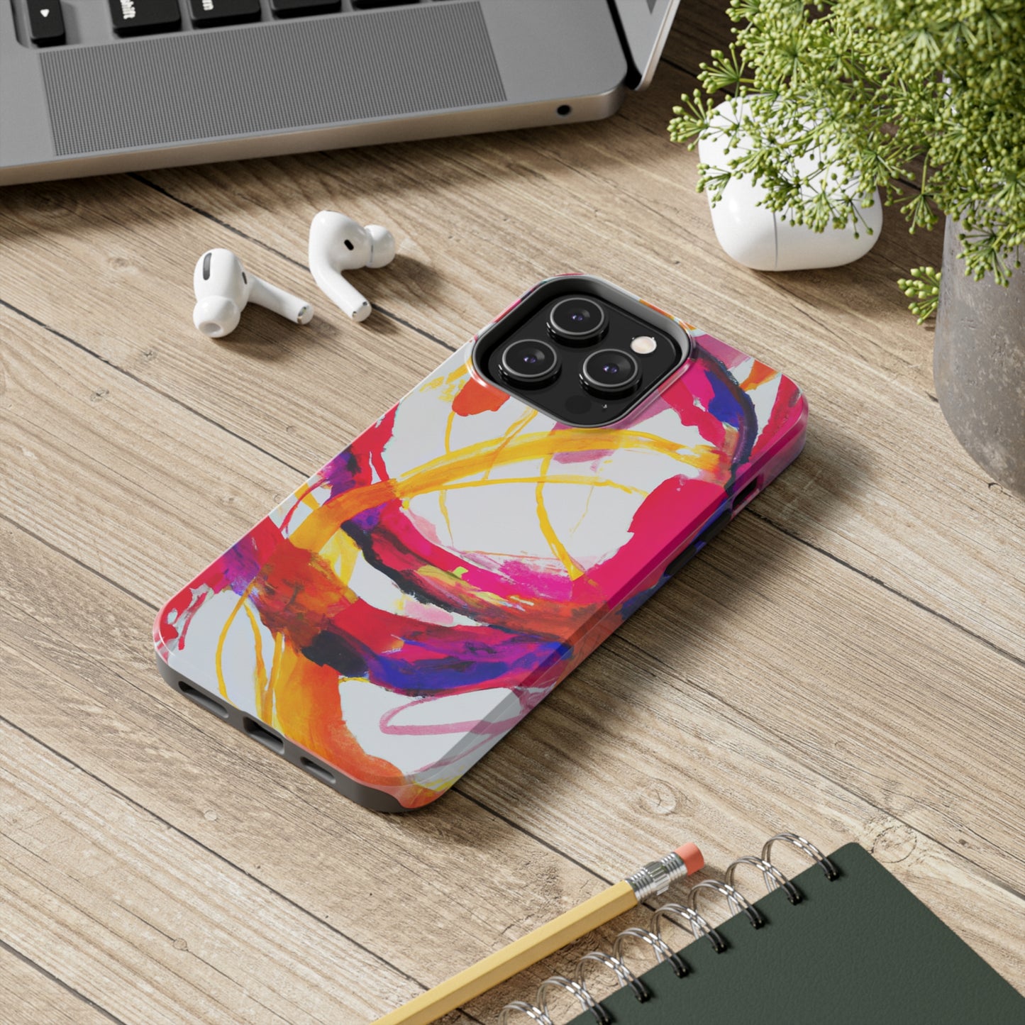 Tough Apple iPhone Cases Ft. Abstract Scarlet