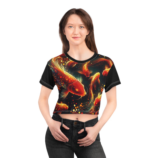 Spirit Koi Crop Top Tee