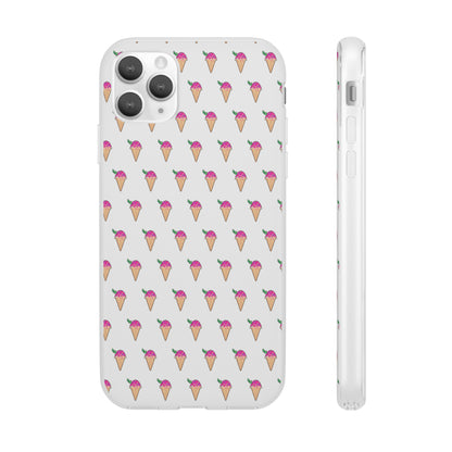 Clear, Flexible iPhone and Samsung Cases Ft. Pixel Cone