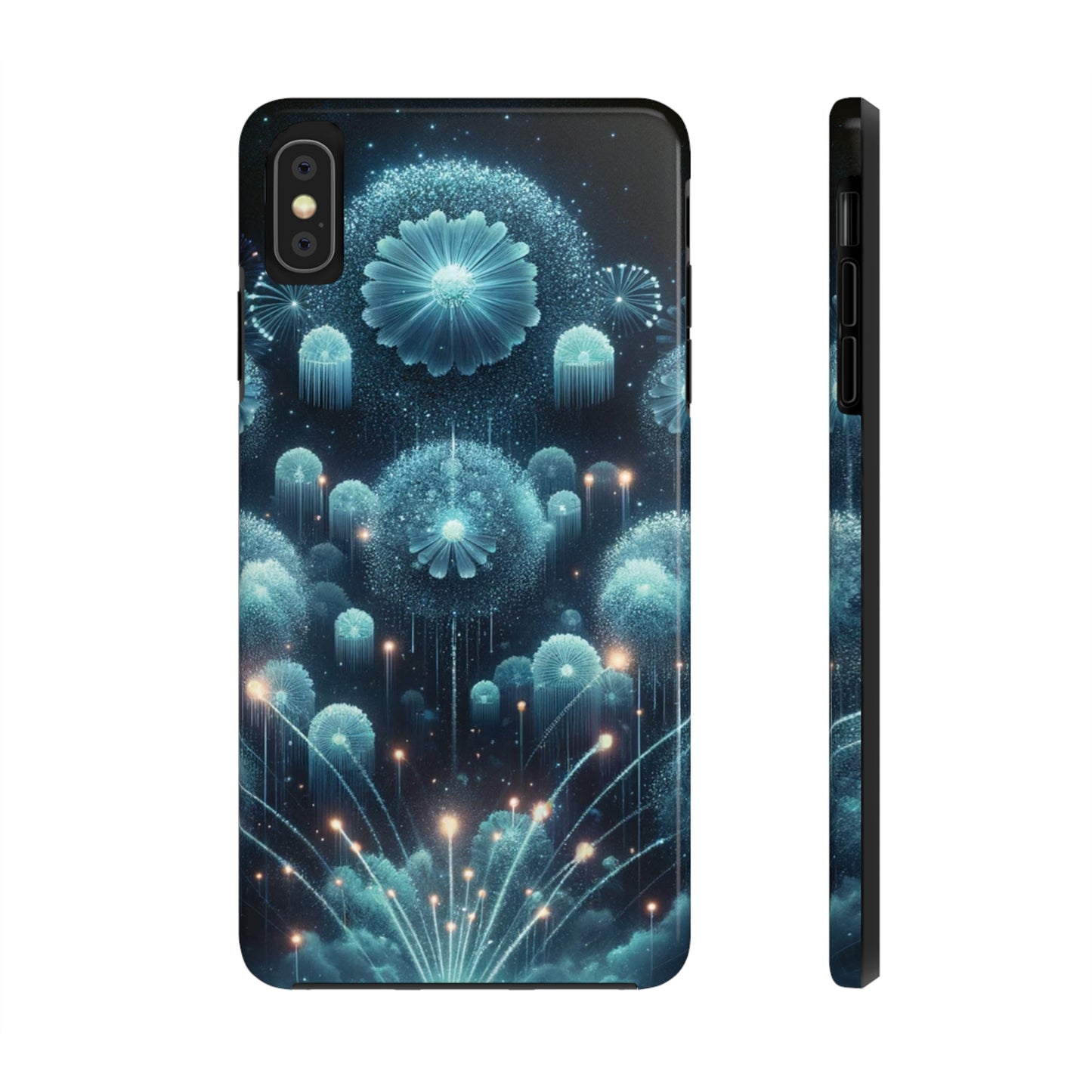 ToughDrop Apple iPhone Case Ft. Blue Dot New Year Fireworks