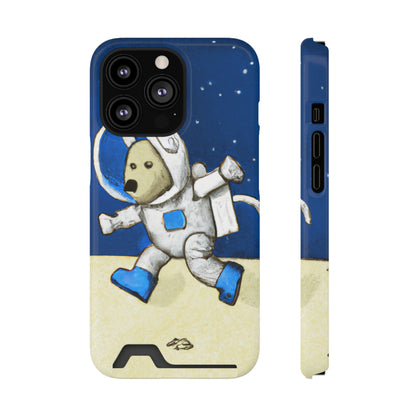 iPhone 13 and Samsung S21, S22 Cases with Card Holder Ft. Moon Doge