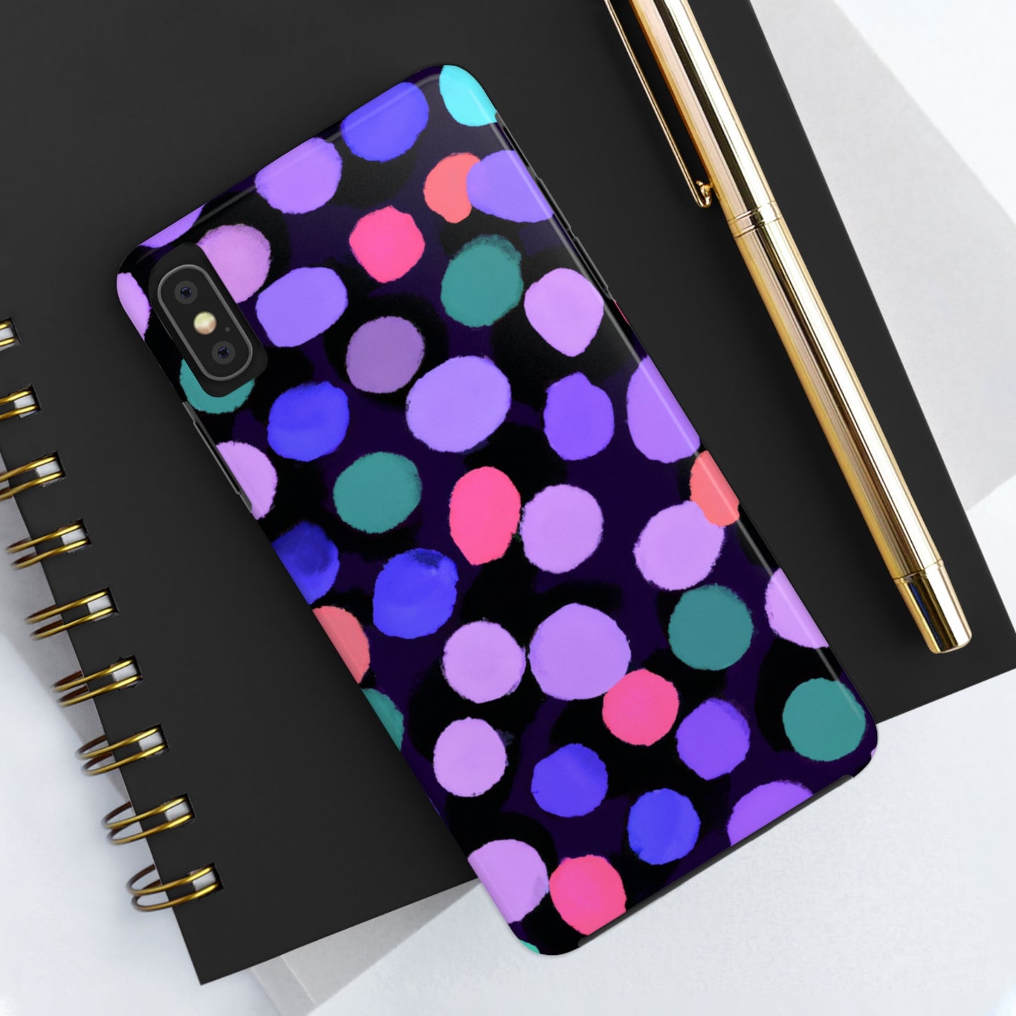 Tough Case-Mate iPhone Case Ft. Purple Dots