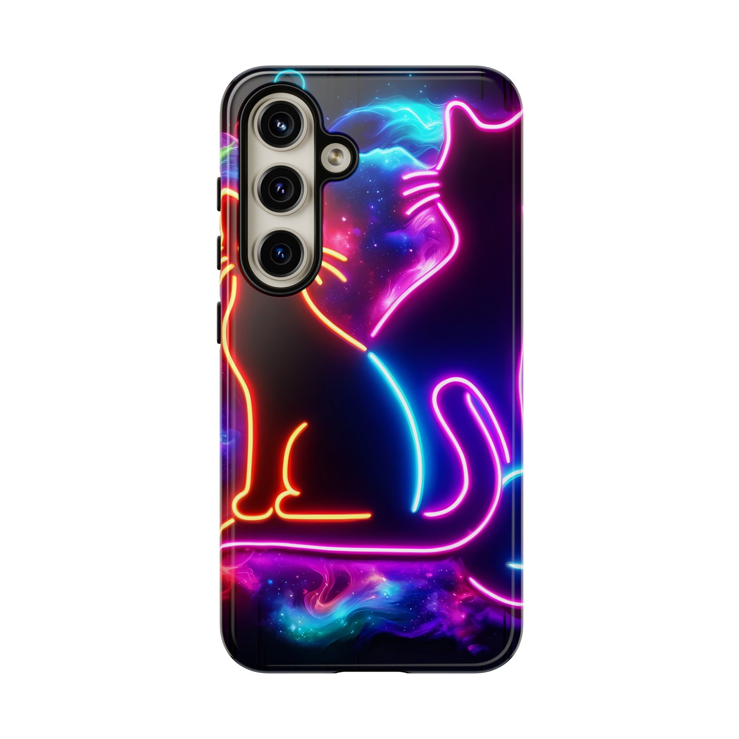 Tough Phone Case Ft. Neon Cats