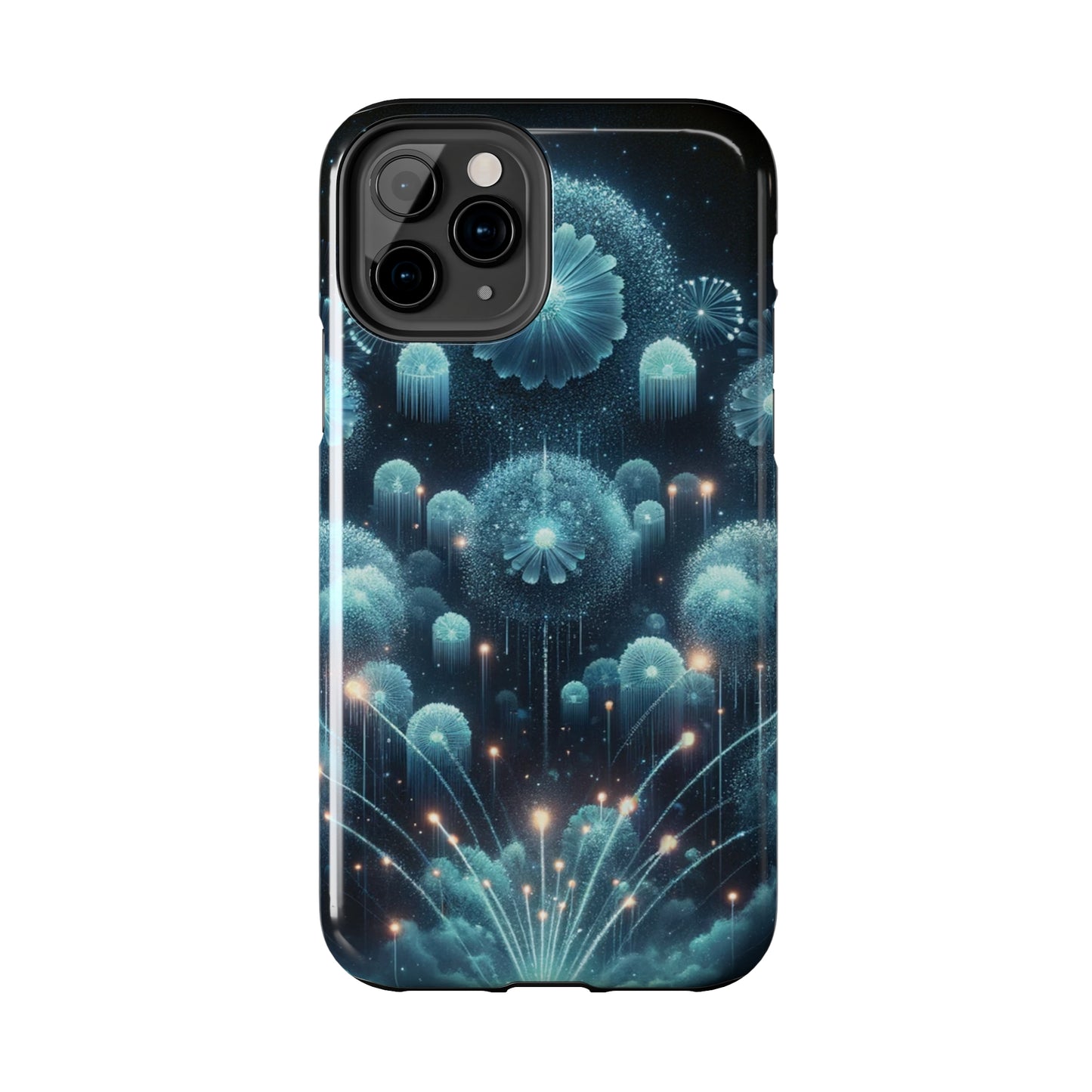 ToughDrop Apple iPhone Case Ft. Blue Dot New Year Fireworks