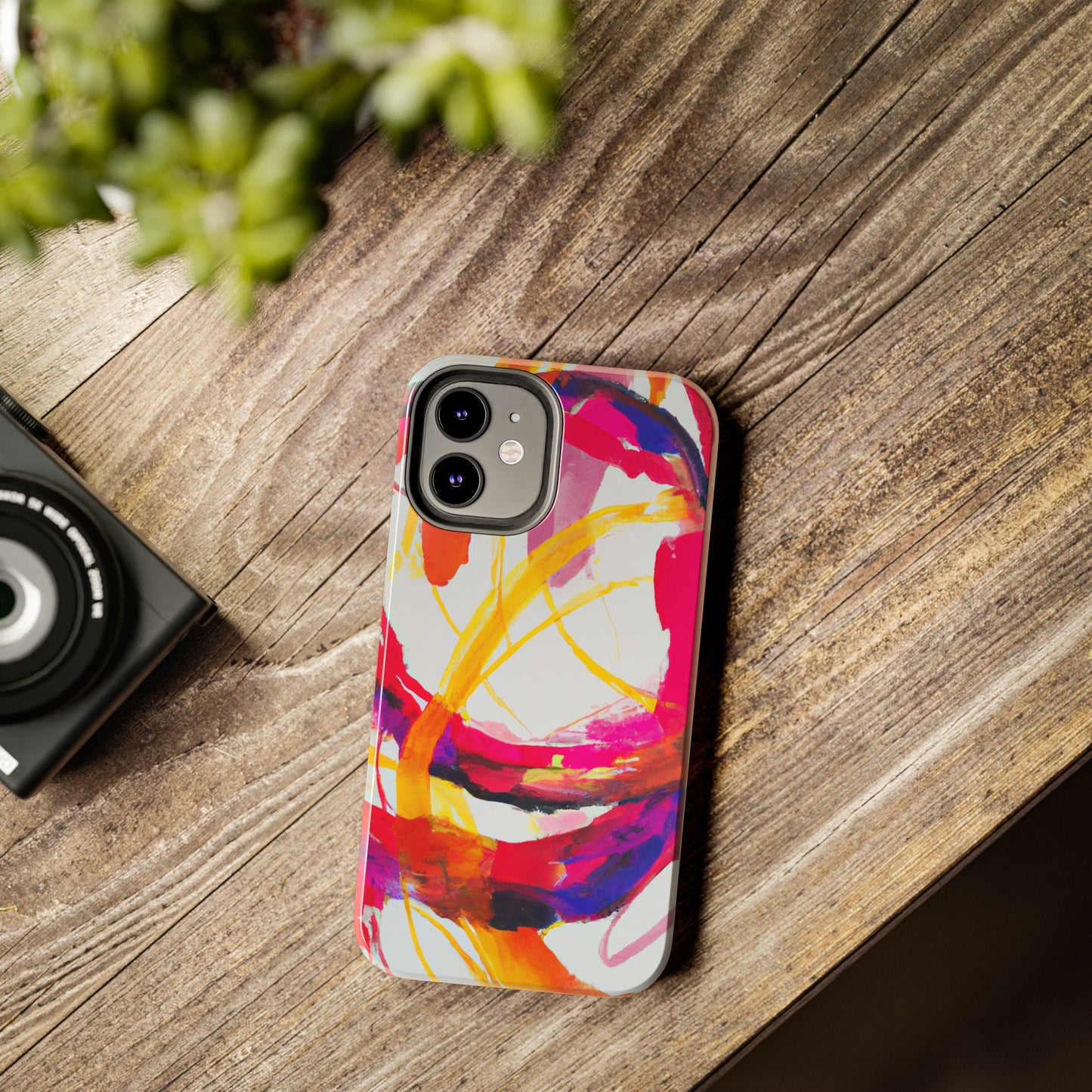 Tough Apple iPhone Cases Ft. Abstract Scarlet