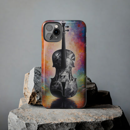 ToughDrop Apple iPhone Case Ft. Greyscale Violin