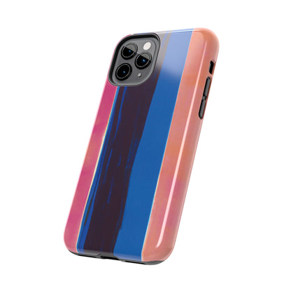 Strong Apple iPhone Case Ft. Minimal Blue Pink