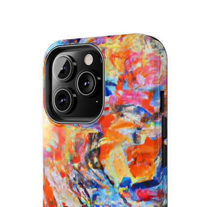 Tough Apple iPhone Case Ft. Abstract Blue and Orange