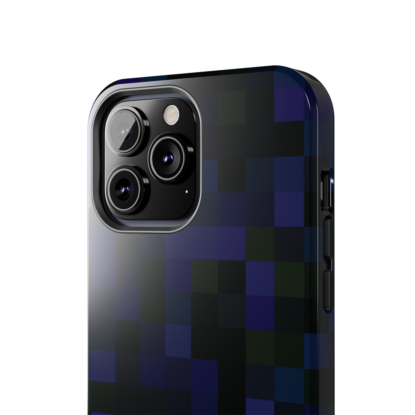 Strong Apple iPhone Case Ft. Dark Blue Pixels