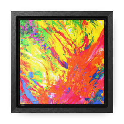 6x6-inch Abstract Framed Canvas: Abstract Sherbet