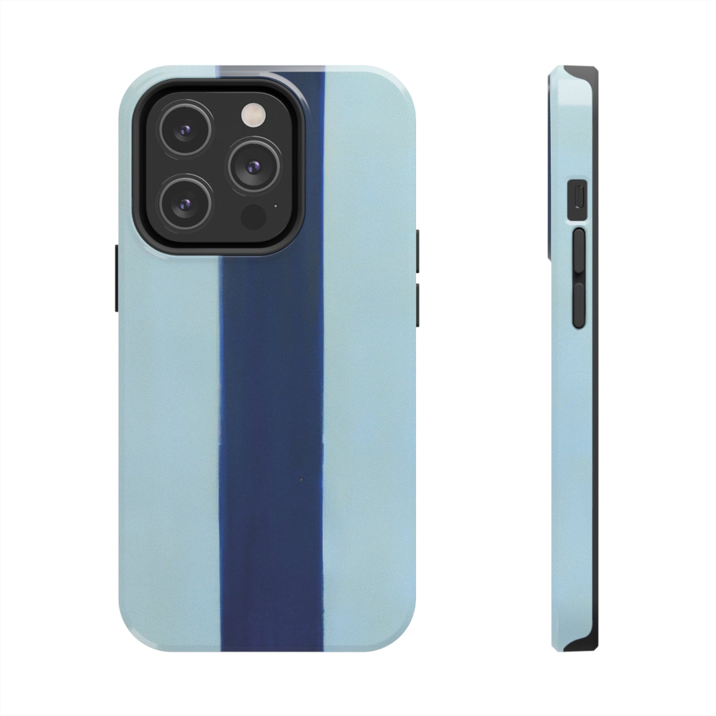 Strong Apple iPhone Case Ft. Minimal Blue Stripe