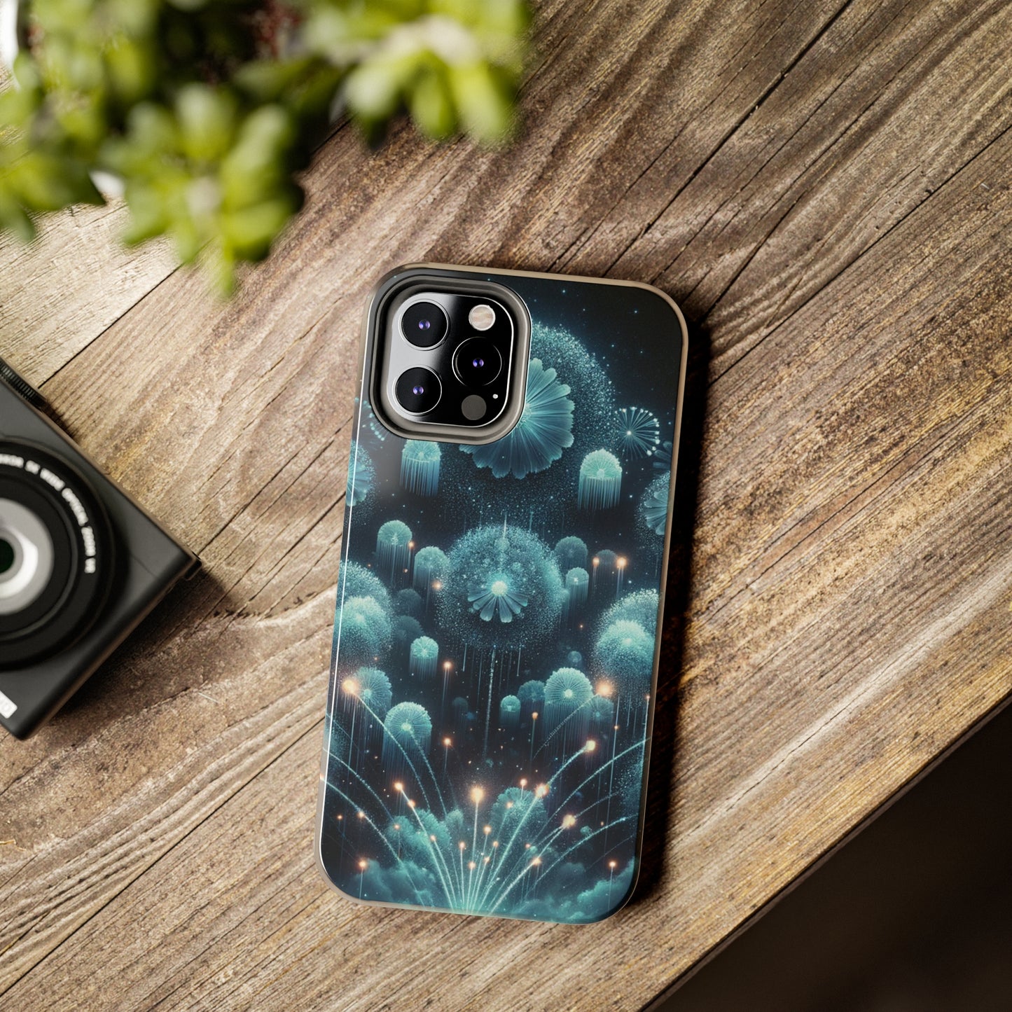 ToughDrop Apple iPhone Case Ft. Blue Dot New Year Fireworks