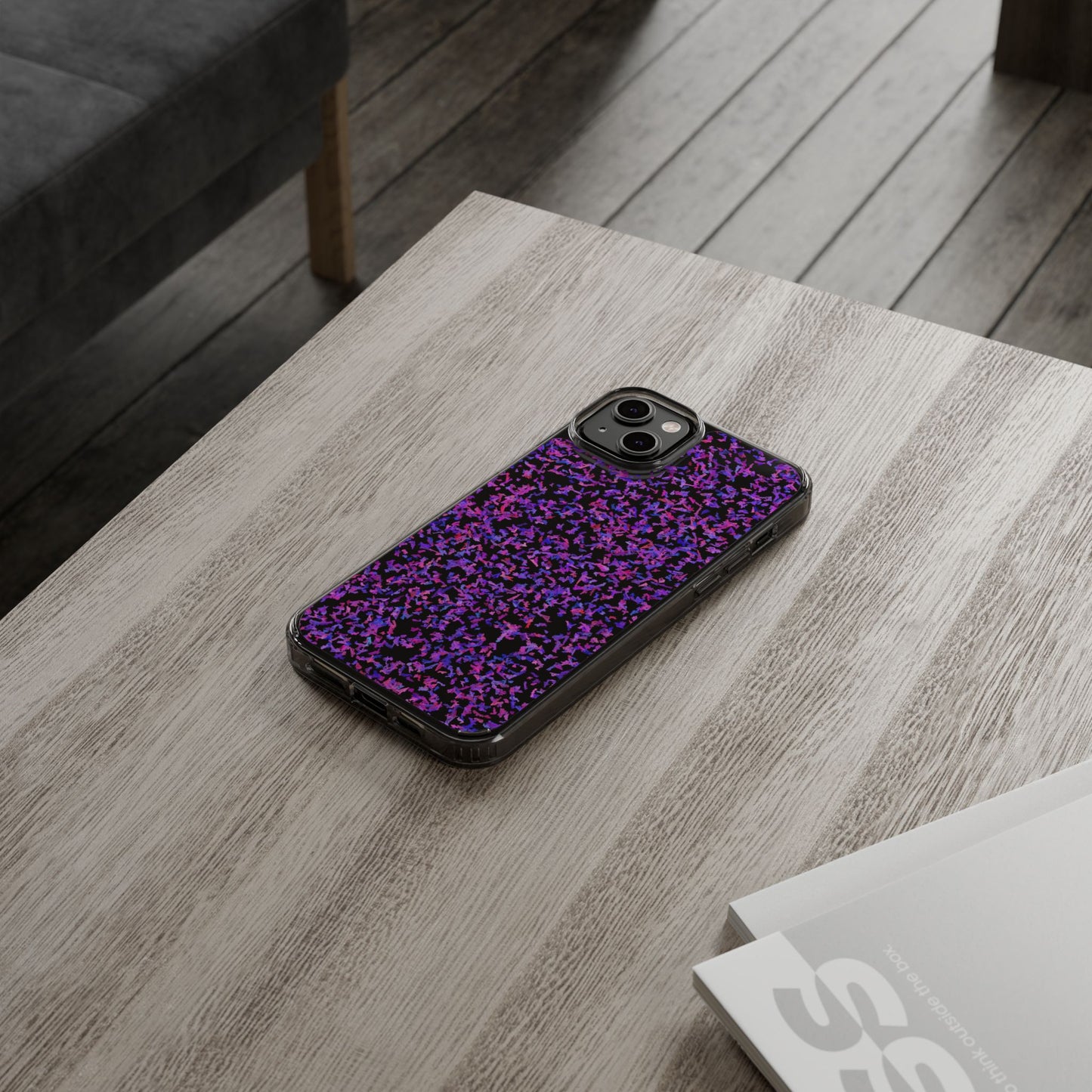 Clear iPhone and Android Cases Ft. Purple Leaves