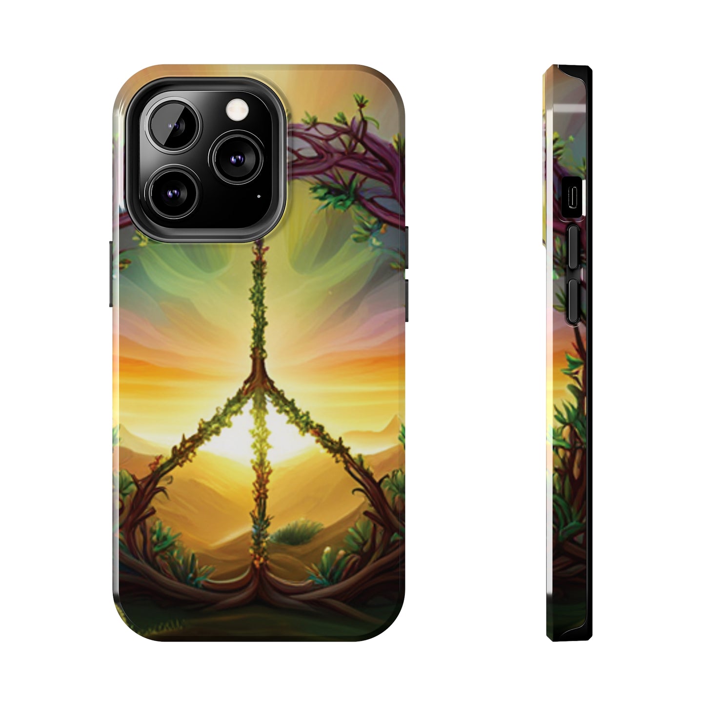 Strong Apple iPhone Case Ft. Peace Sign (Choose Peace)