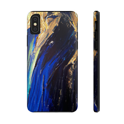 Tough Case-Mate iPhone Case Ft. Acrylic Blue Gold