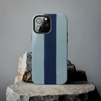 Strong Apple iPhone Case Ft. Minimal Blue Stripe