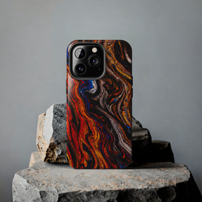 Tough Apple iPhone Case Ft. Abstract Petrified Wood