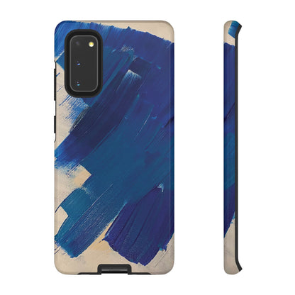 Tough Phone Case Ft. Blue and White Acrylic Large Strokes