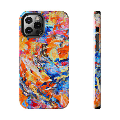 Tough Apple iPhone Case Ft. Abstract Blue and Orange