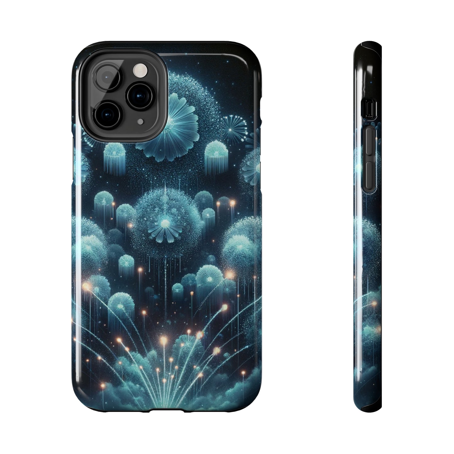 ToughDrop Apple iPhone Case Ft. Blue Dot New Year Fireworks