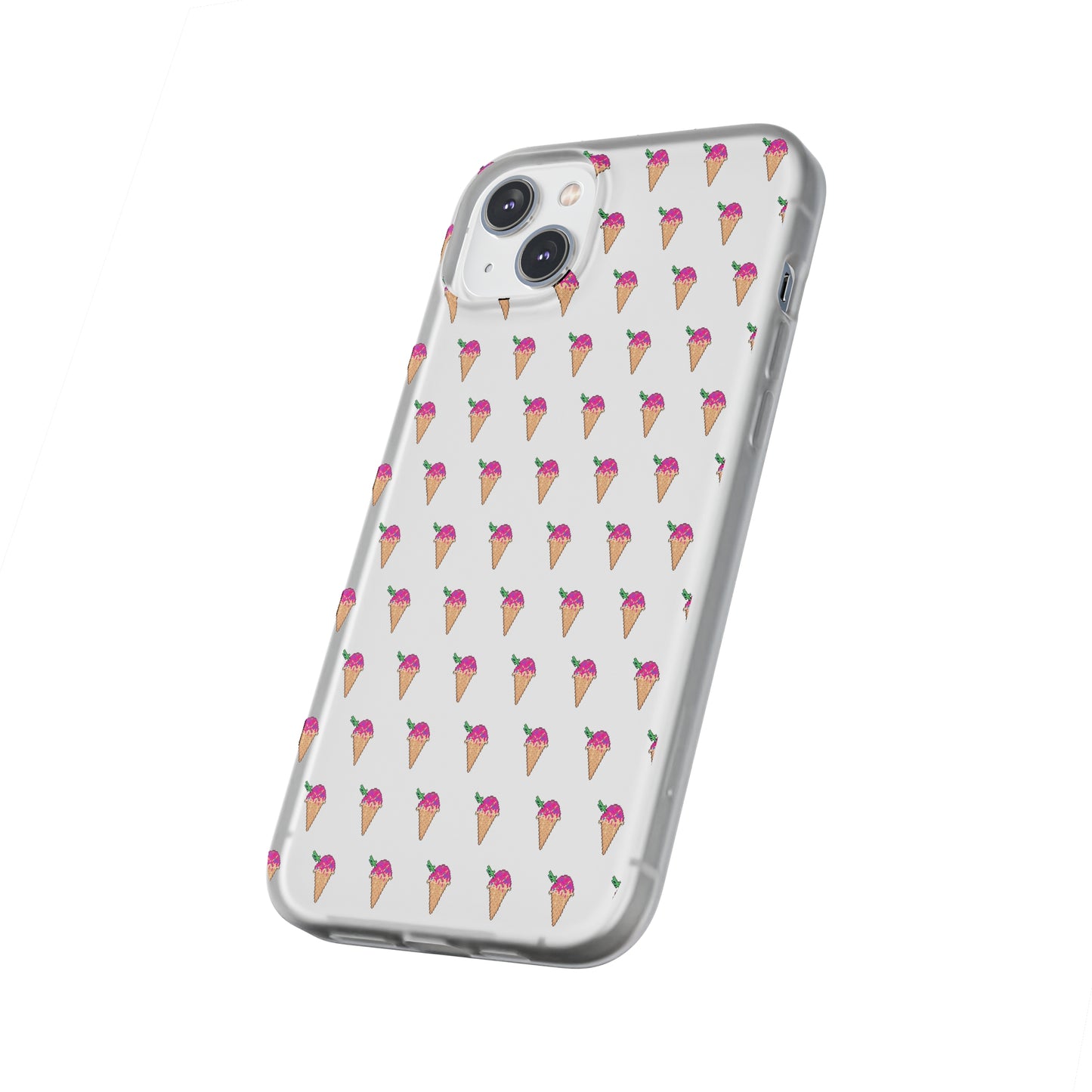 Clear, Flexible iPhone and Samsung Cases Ft. Pixel Cone