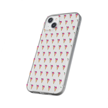 Clear, Flexible iPhone and Samsung Cases Ft. Pixel Cone