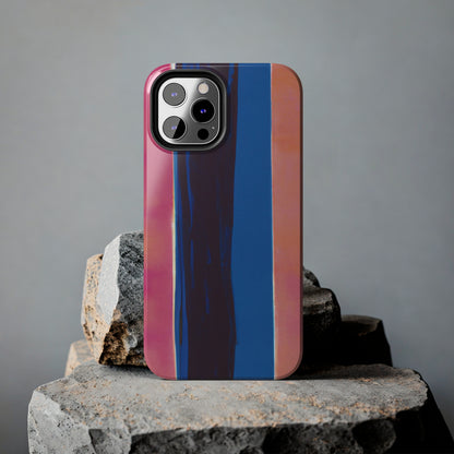 Strong Apple iPhone Case Ft. Minimal Blue Pink