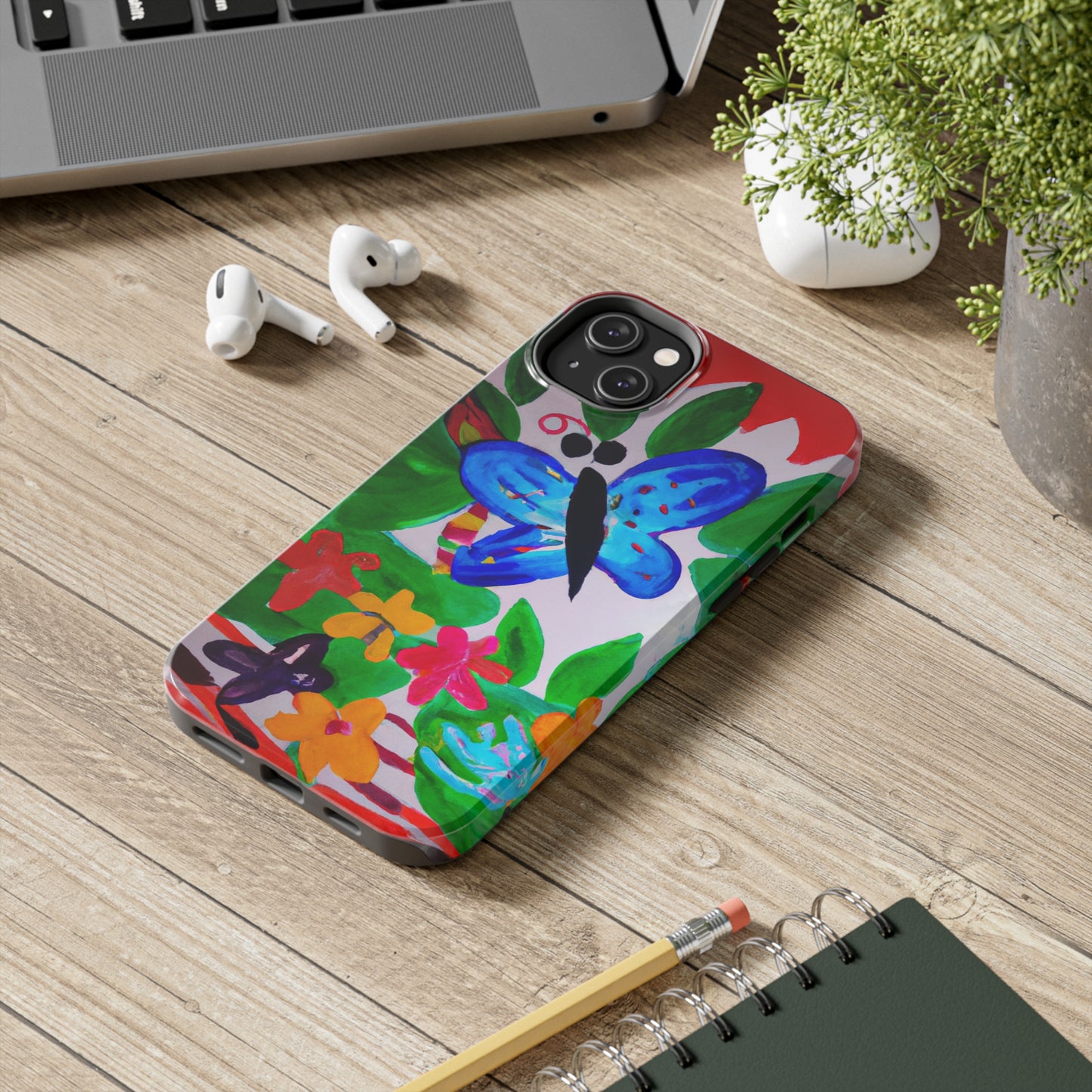 Tough Case-Mate iPhone Case Ft. Watercolor Butterfly