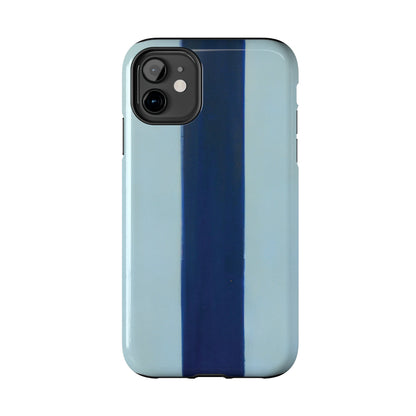 Strong Apple iPhone Case Ft. Minimal Blue Stripe