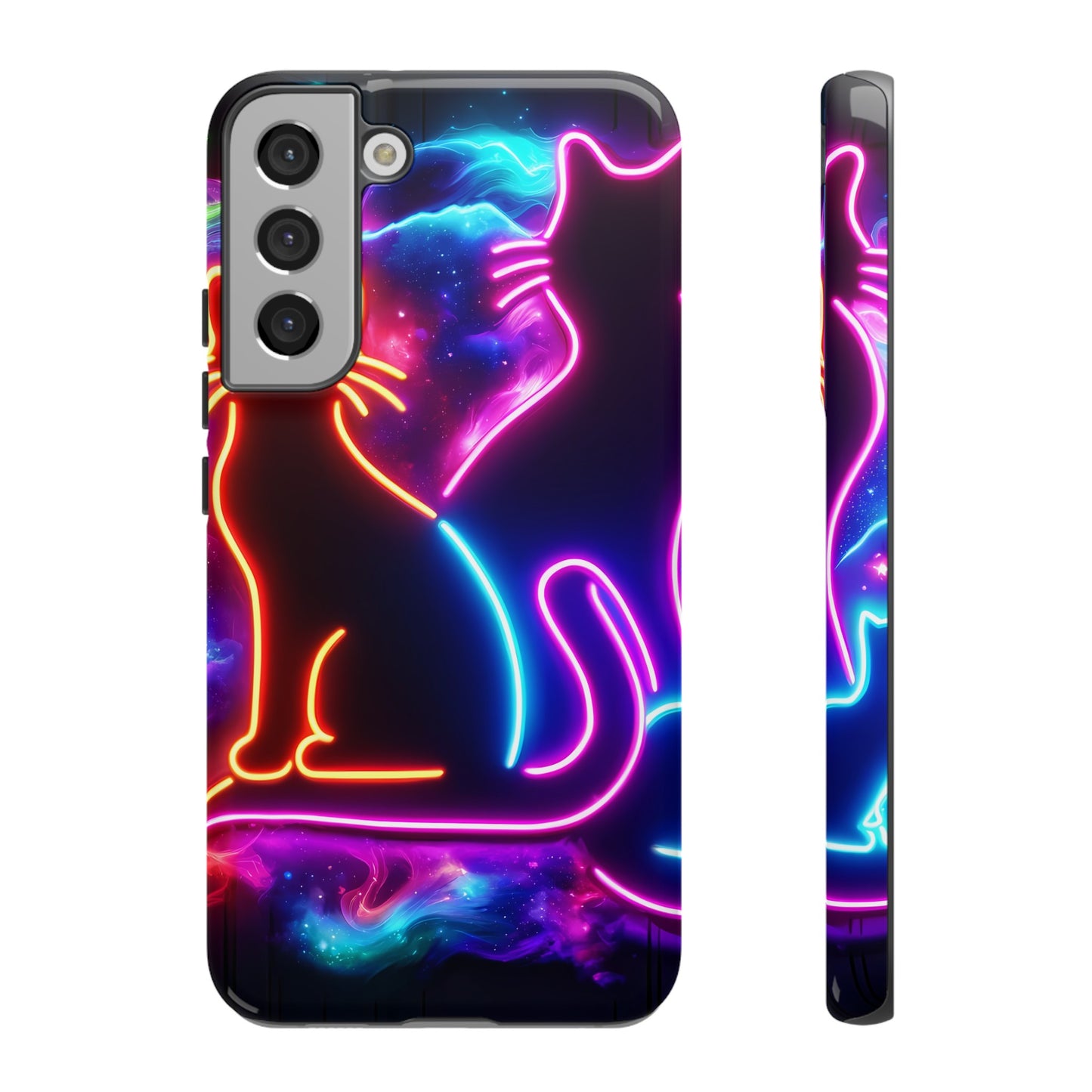 Tough Phone Case Ft. Neon Cats