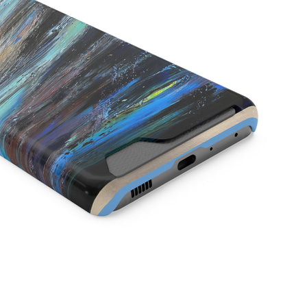 iPhone 13 and Samsung S21, S22 Cases with Card Holder Ft. Abstract Neptune