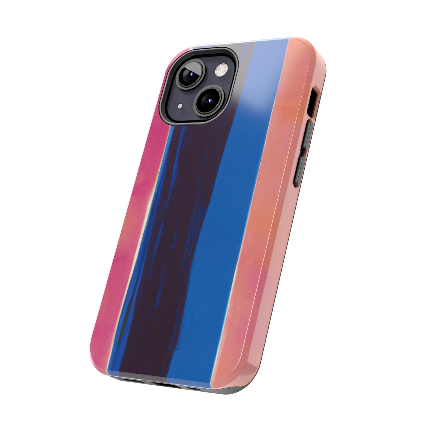 Strong Apple iPhone Case Ft. Minimal Blue Pink