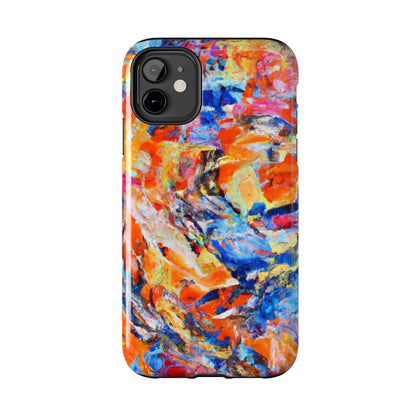 Tough Apple iPhone Case Ft. Abstract Blue and Orange