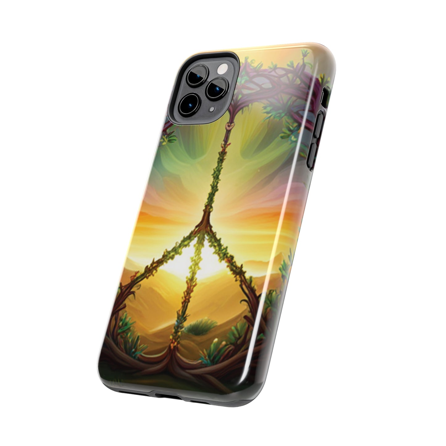 Strong Apple iPhone Case Ft. Peace Sign (Choose Peace)