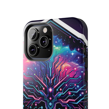 ToughDrop Apple iPhone Case Ft. Cyberpunk Nebula Tree