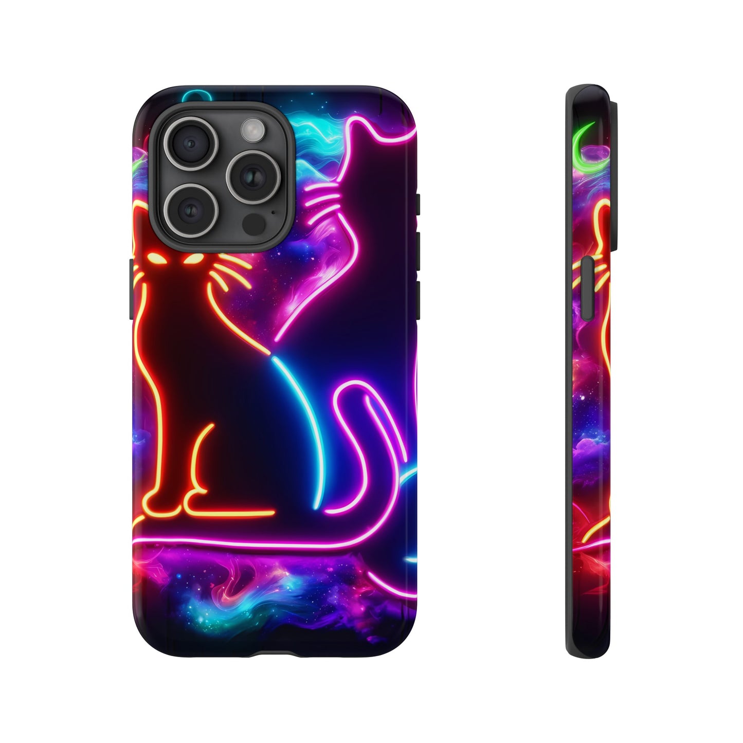 Tough Phone Case Ft. Neon Cats