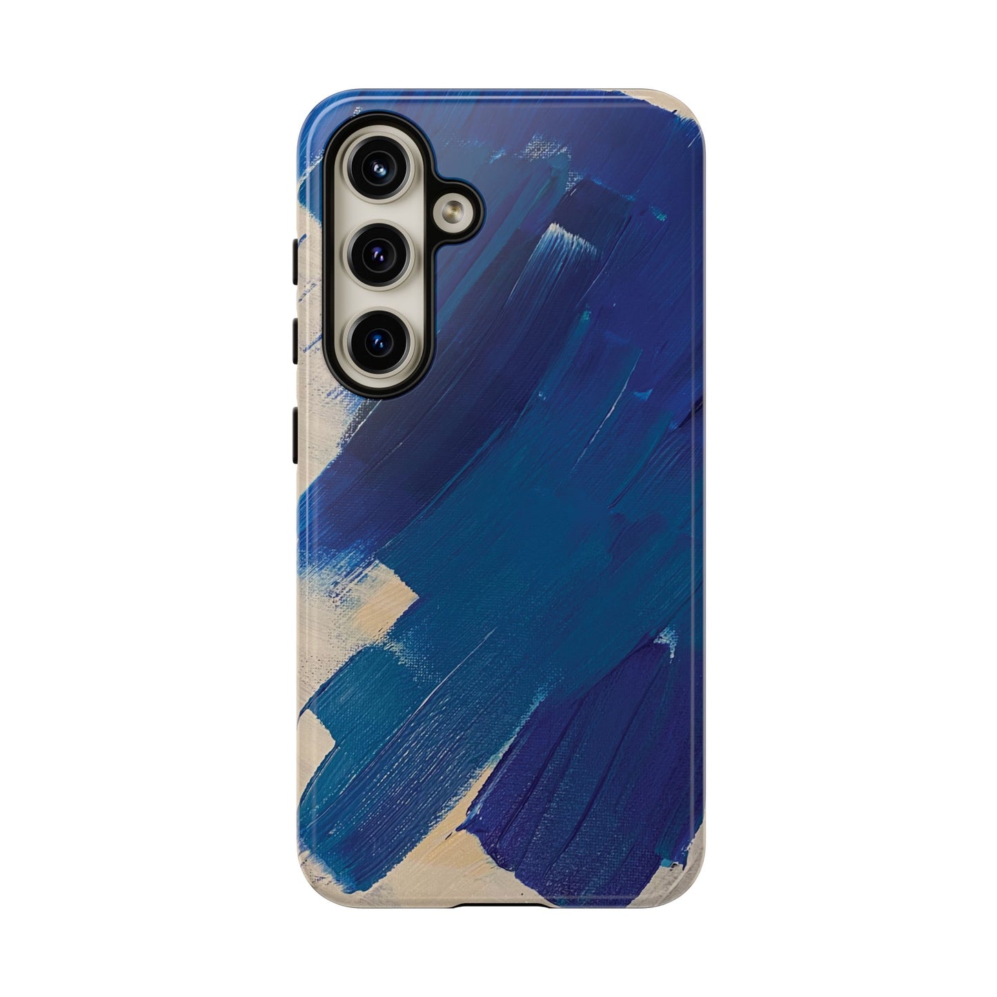 Tough Phone Case Ft. Blue and White Acrylic Large Strokes