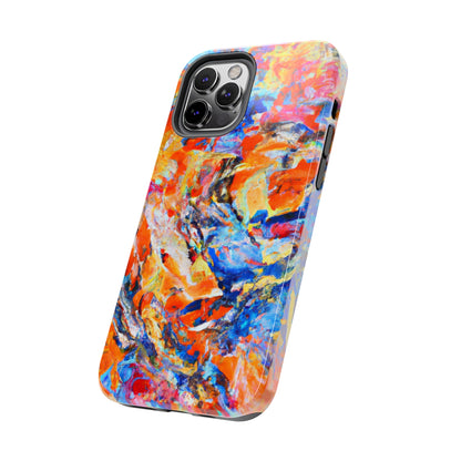 Tough Apple iPhone Case Ft. Abstract Blue and Orange