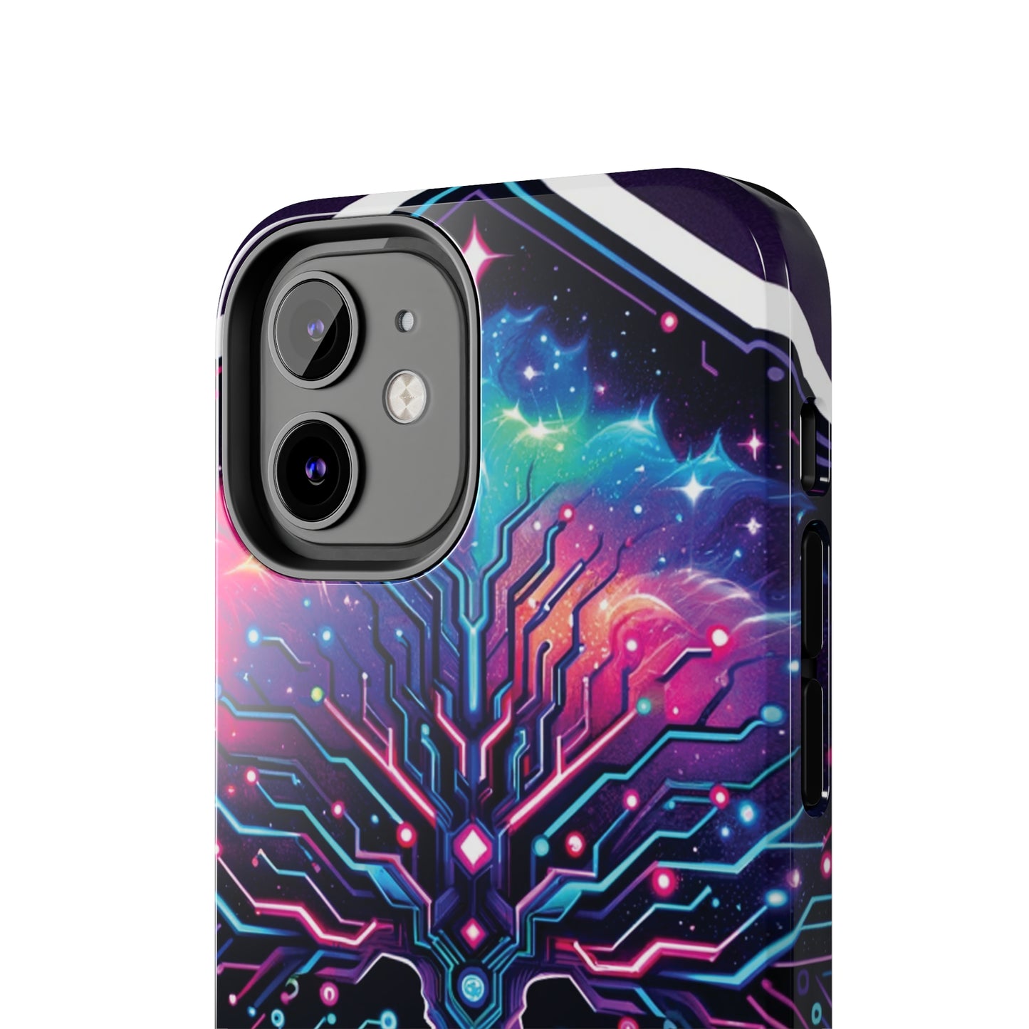 ToughDrop Apple iPhone Case Ft. Cyberpunk Nebula Tree