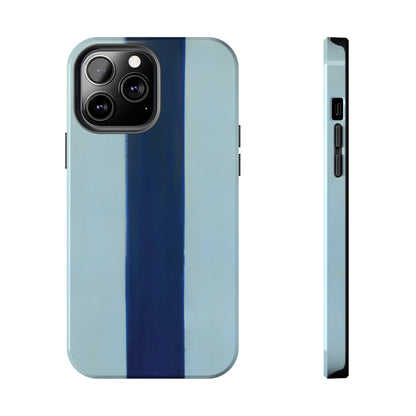 Strong Apple iPhone Case Ft. Minimal Blue Stripe