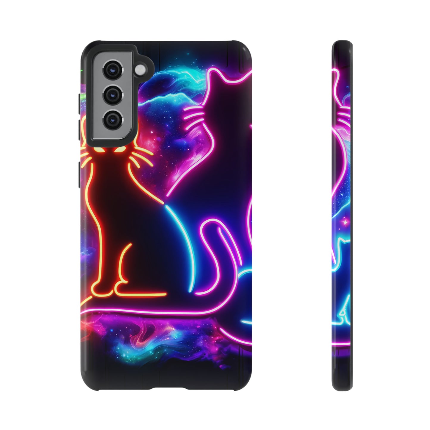 Tough Phone Case Ft. Neon Cats