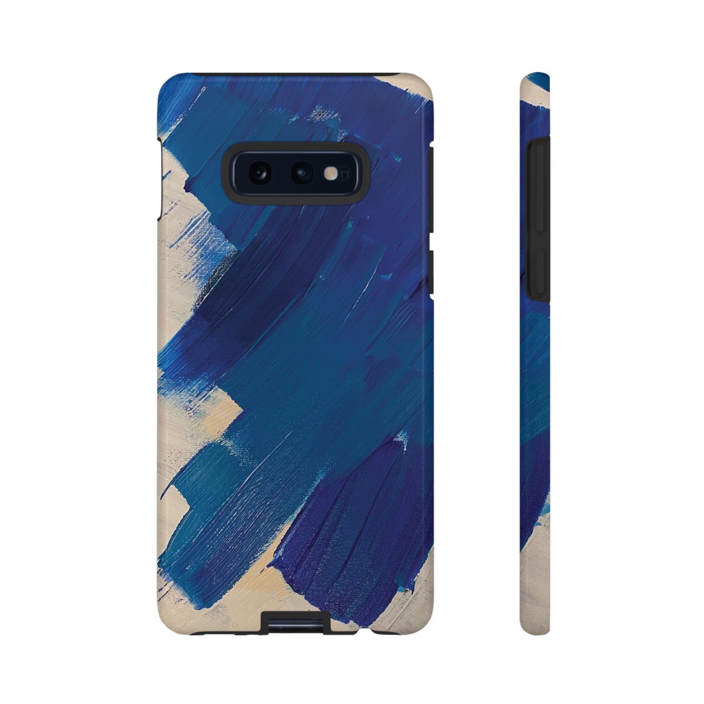 Tough Phone Case Ft. Blue and White Acrylic Large Strokes