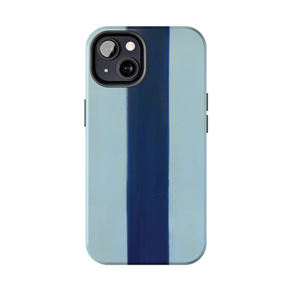 Strong Apple iPhone Case Ft. Minimal Blue Stripe