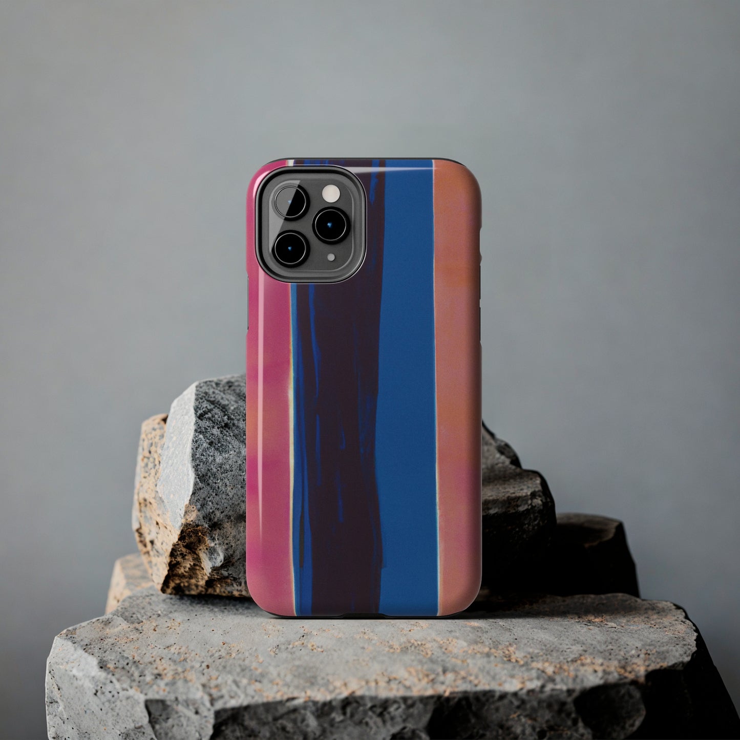 Strong Apple iPhone Case Ft. Minimal Blue Pink