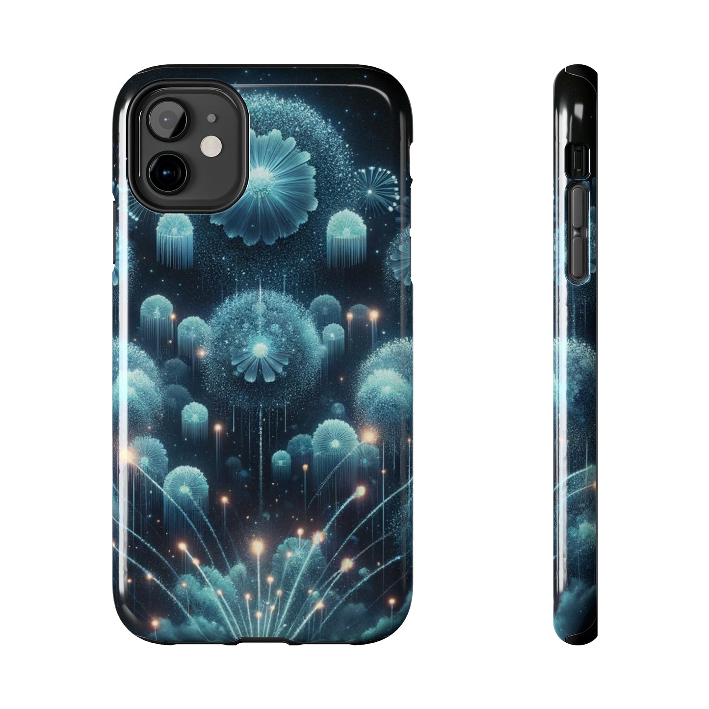 ToughDrop Apple iPhone Case Ft. Blue Dot New Year Fireworks