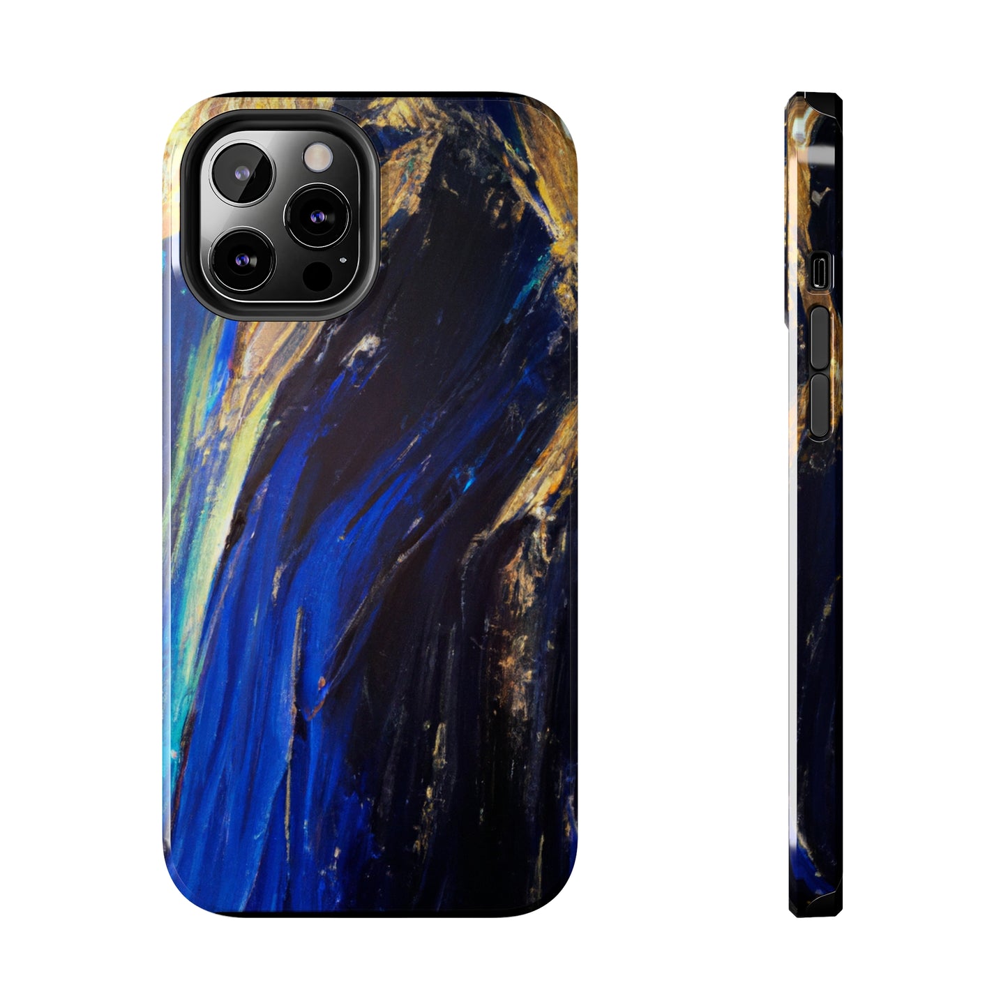 Tough Case-Mate iPhone Case Ft. Acrylic Blue Gold